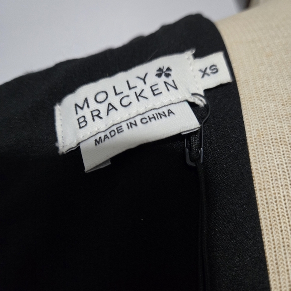 MOLLY BRACKEN NWT black and white  sleeveless maxi dress with cut-out sides. XS - Picture 7 of 15